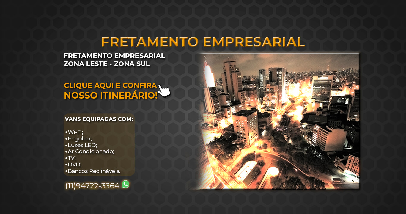 fretamento empresarial zona leste zona sul